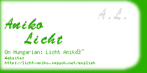 aniko licht business card